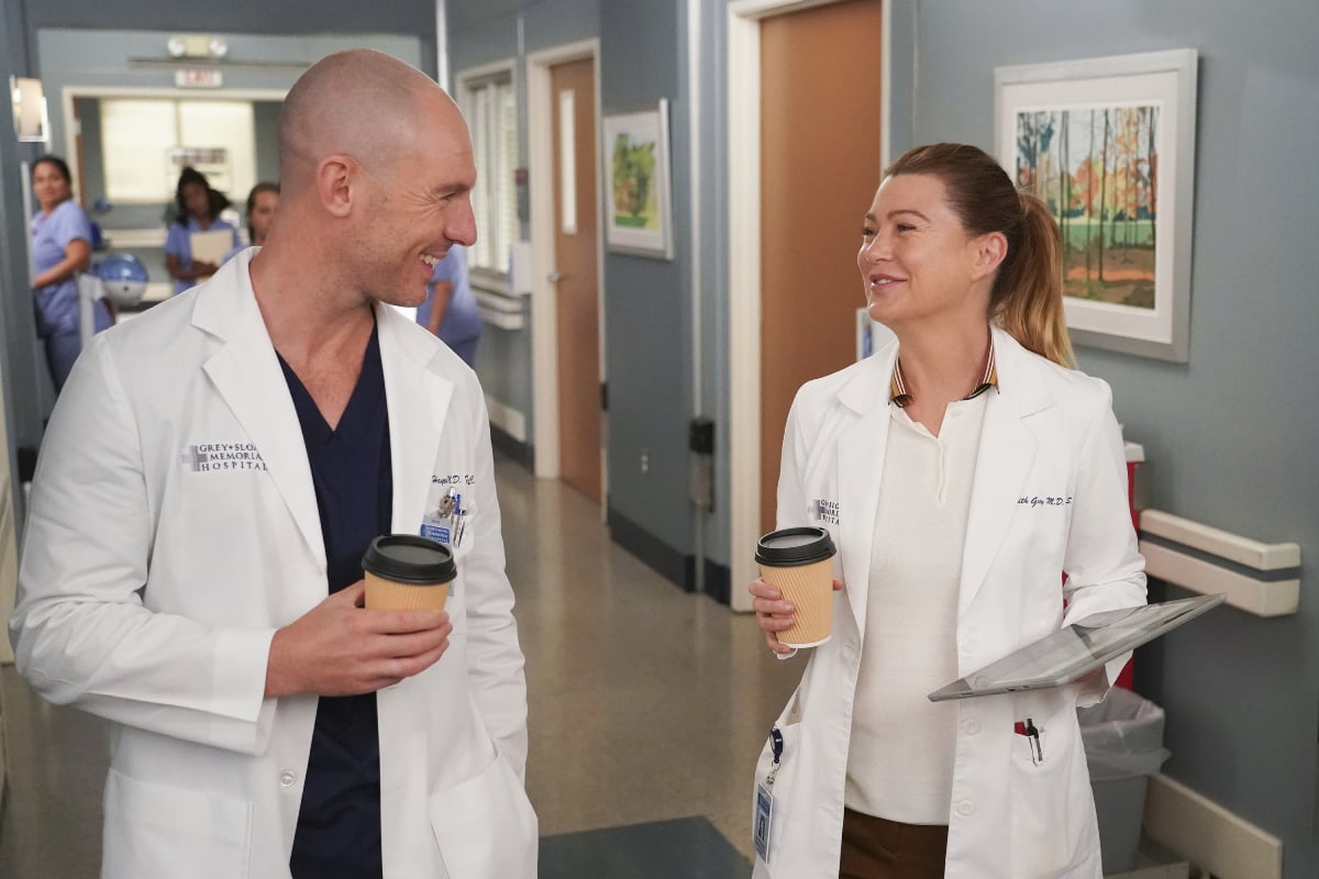 Grey’s Anatomy stars Ellen Pompeo and Richard Flood on season 18