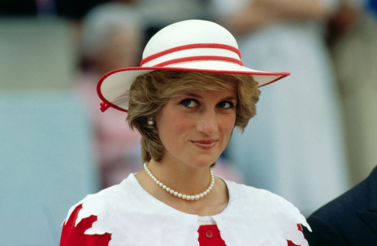 Princess Diana car accident news occupied the headlines 14 years after this photo of Princess Diana wearing a white and red hat was taken