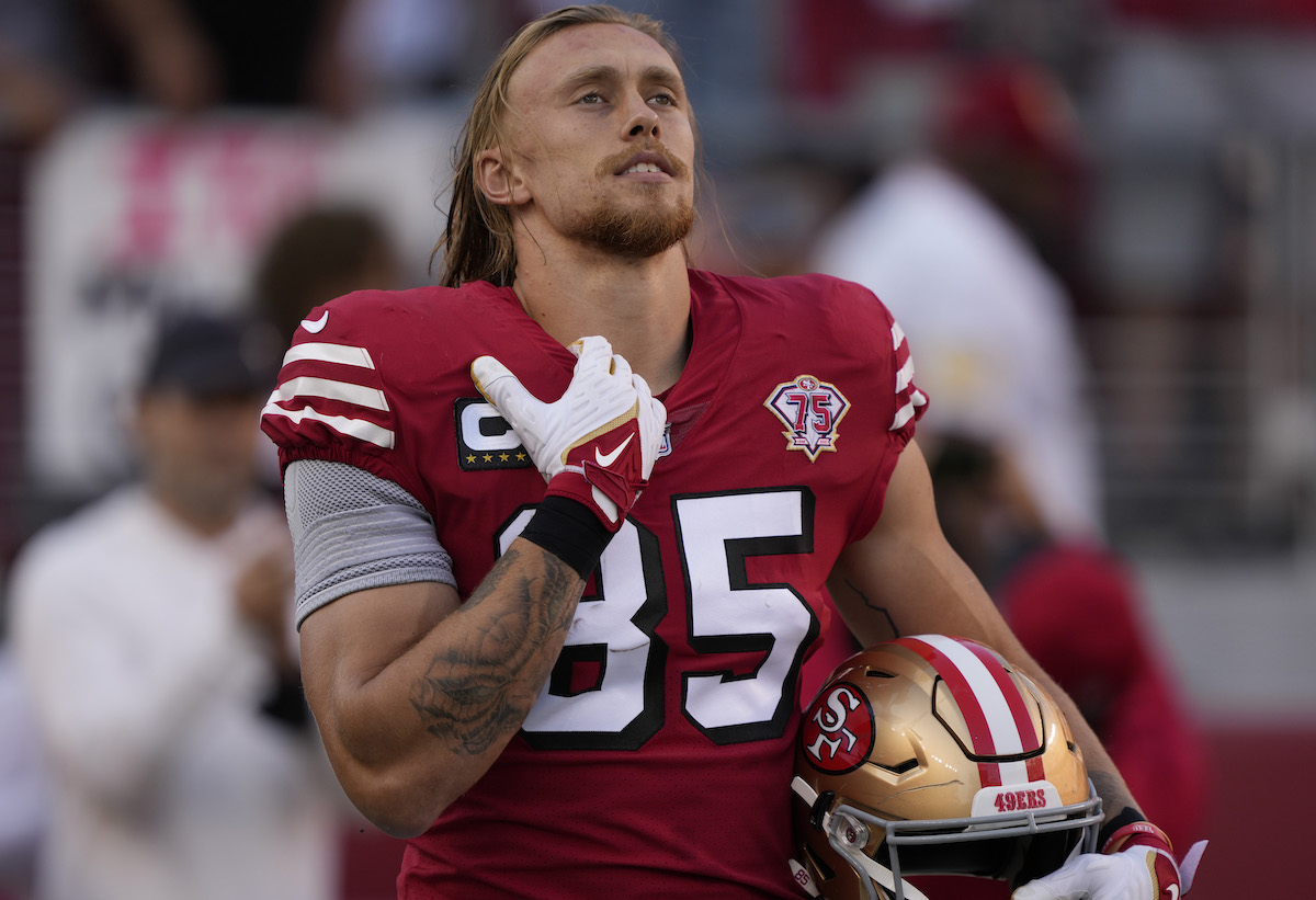 George Kittle's Wife Claire Kittle Gleams at NFL Honors Red Carpet '23 –  Footwear News