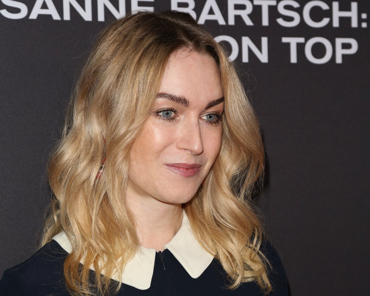 Jamie Clayton, star of the new 'Hellraiser' movie, in a black dress.