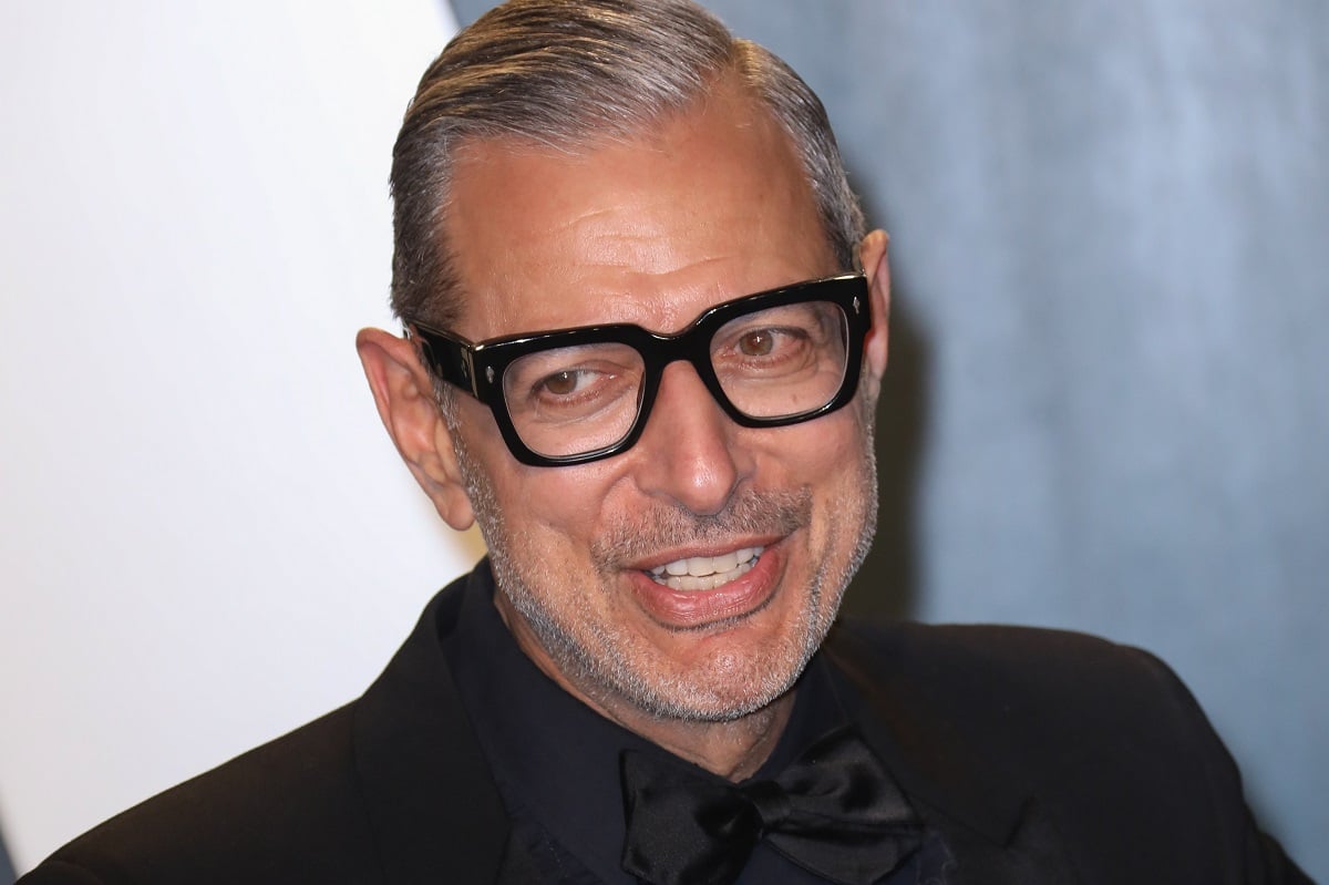 Jeff Goldblum wearing glasses smiling