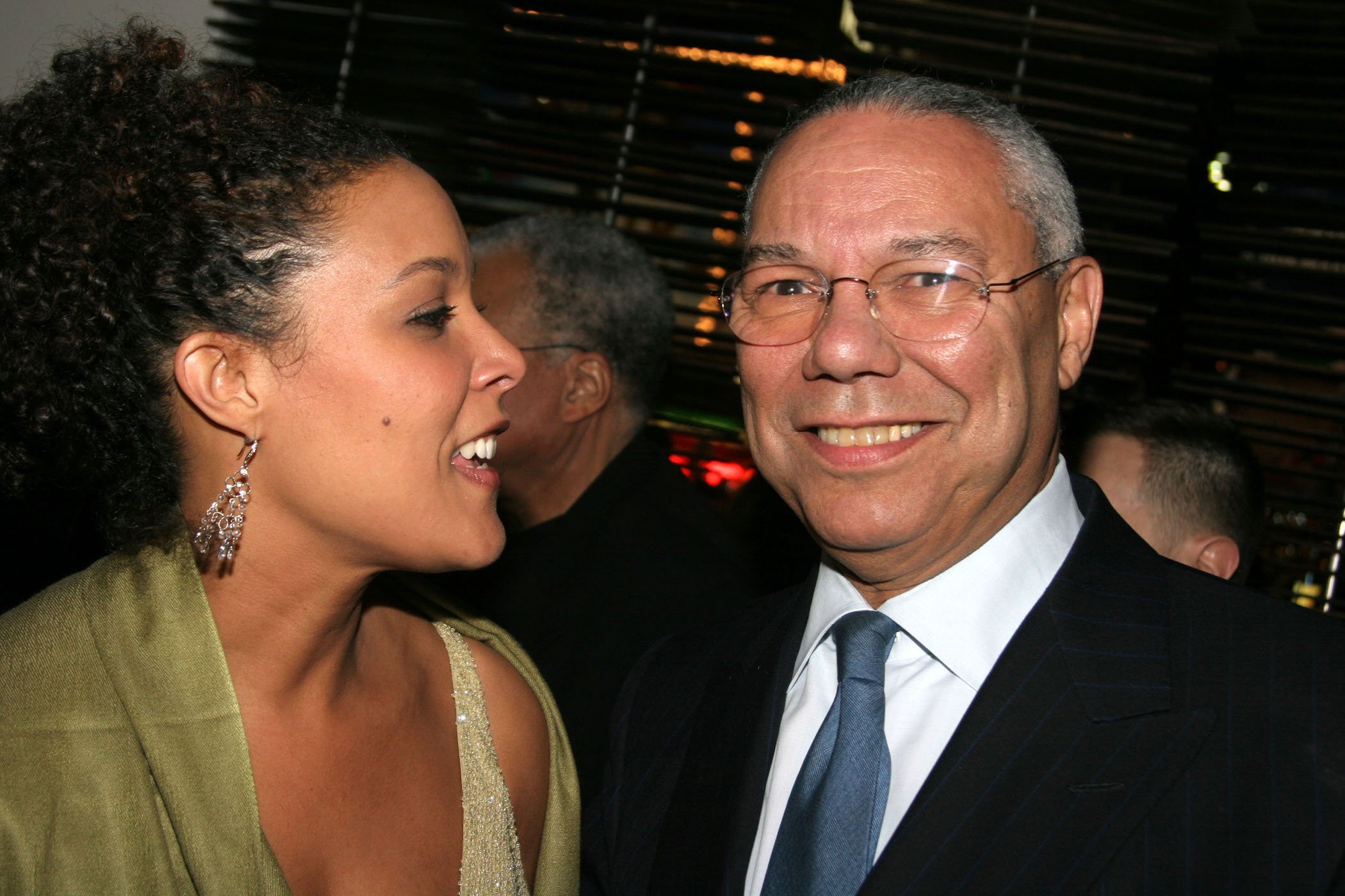 Linda Powell and Colin Powell at an event together. Colin Powell's children survive him. Linda Powell is an actor and has starred in shows like 'Chicago Fire.'