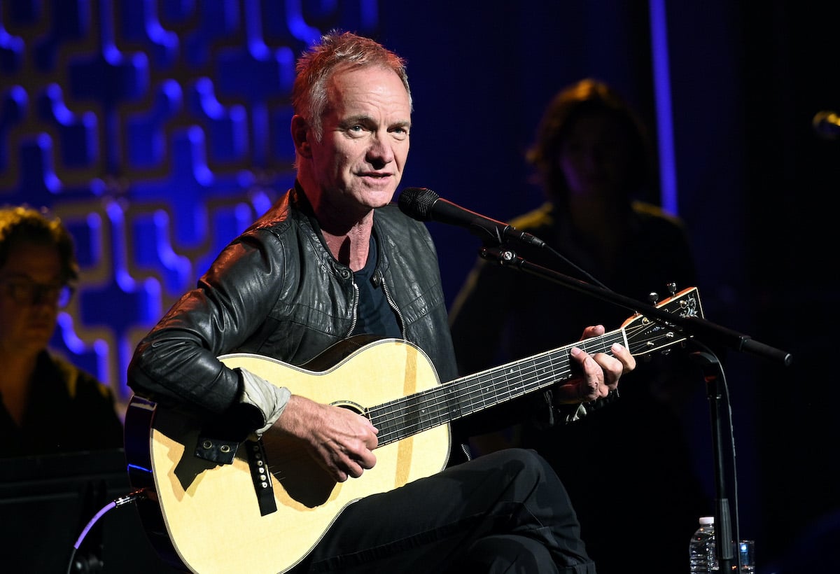 Sting performing on stage