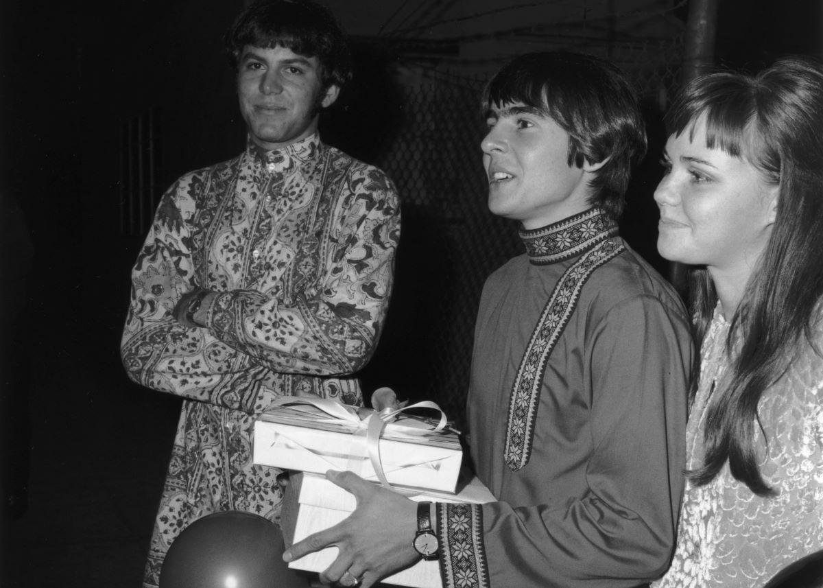 Sally Field standing with Davy Jones of The Monkees c. 1967