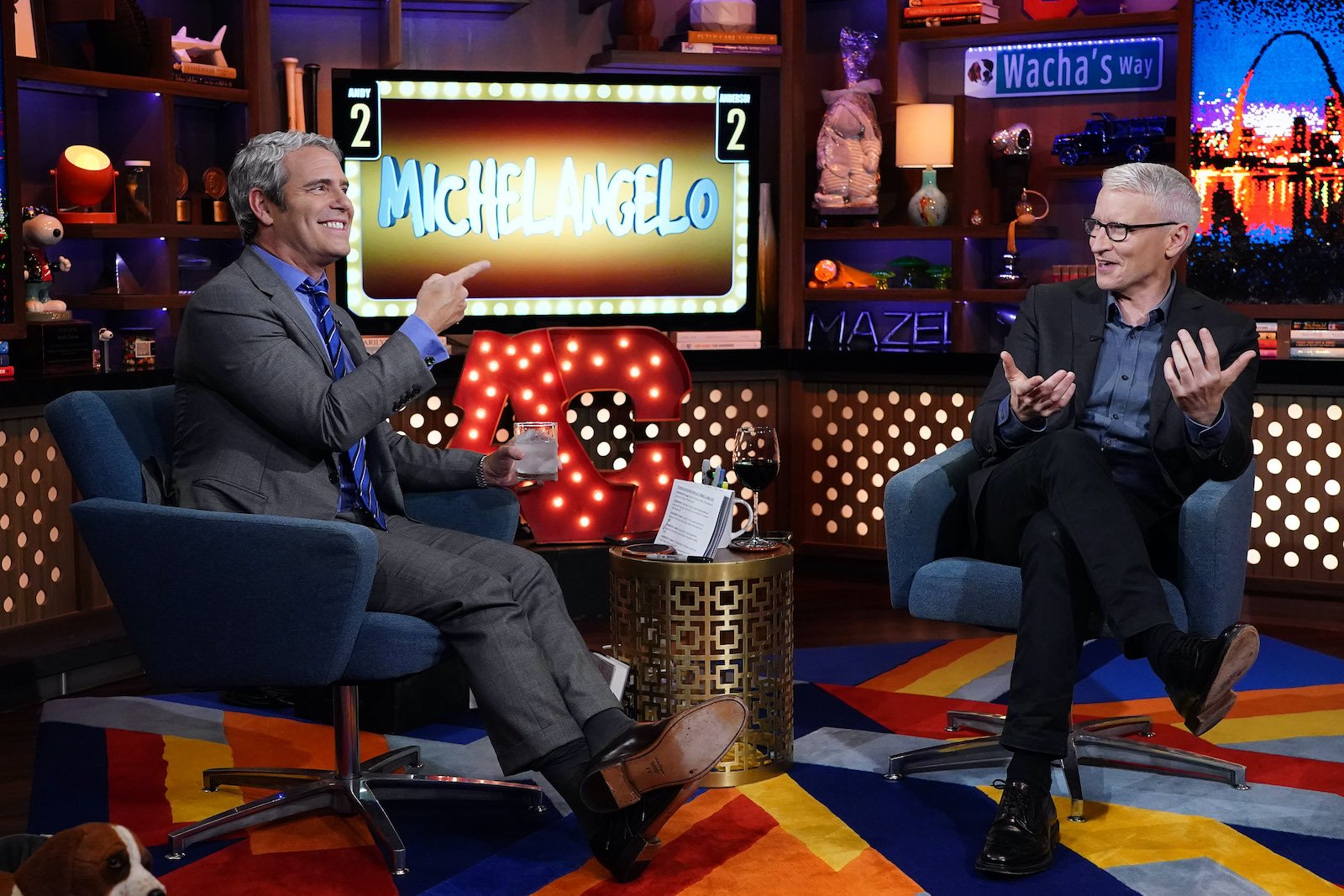 Andy Cohen and Anderson Cooper banter on WWHL