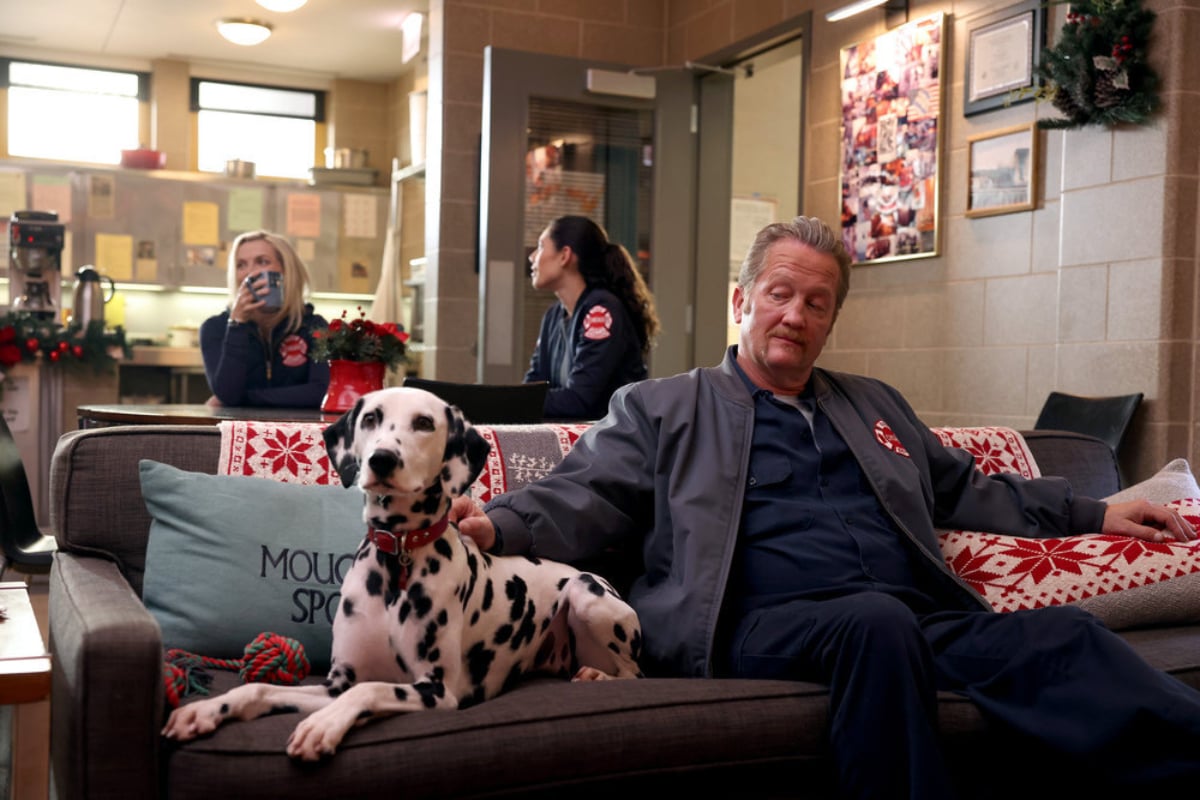 The One Chicago shows are currently on a break for the holidays.Kara Kilmer as Sylvie Brett, Hanako Greensmith as Violet, and Christian Stolte as Mouch in Chicago Fire.