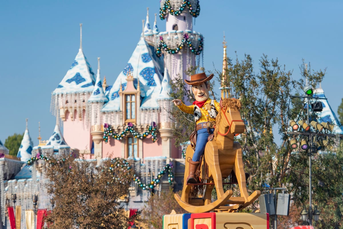 A Toy Story float at the 2021 Disney Christmas Parade