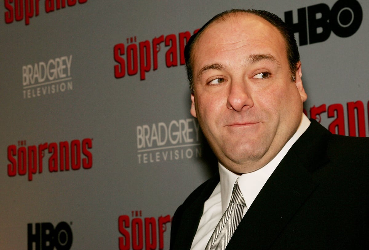 The Sopranos James Gandolfini attends the sixth season premiere of the HBO series wearing a suit and tie at the Museum Of Modern Art, on March 7, 2006 in New York City