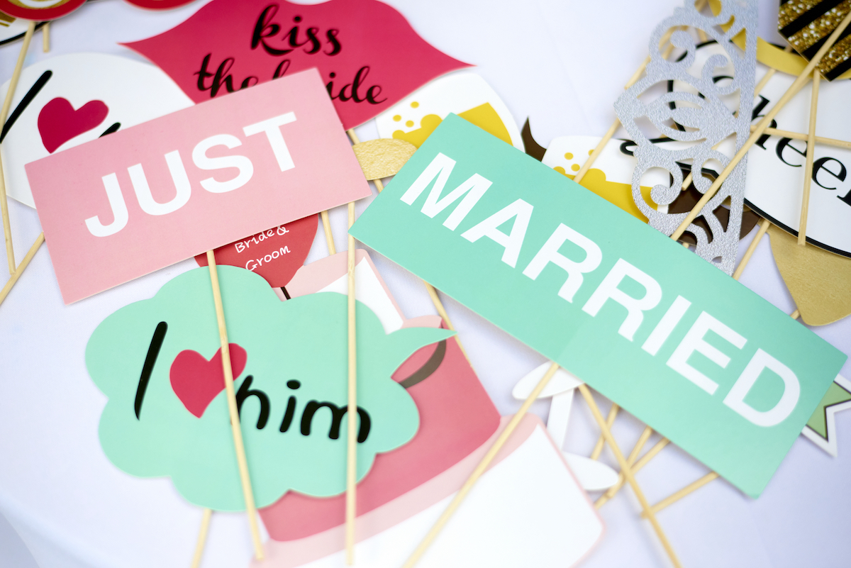 Just Married decorations