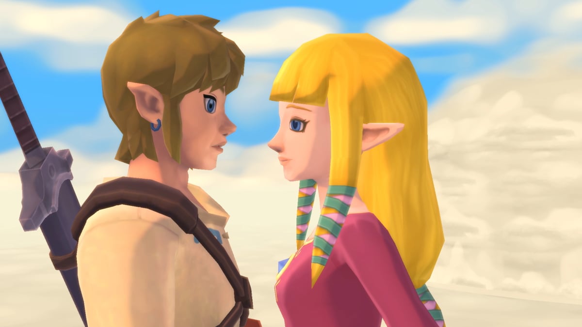 link and princess zelda (the legend of zelda and 2 more) drawn by
