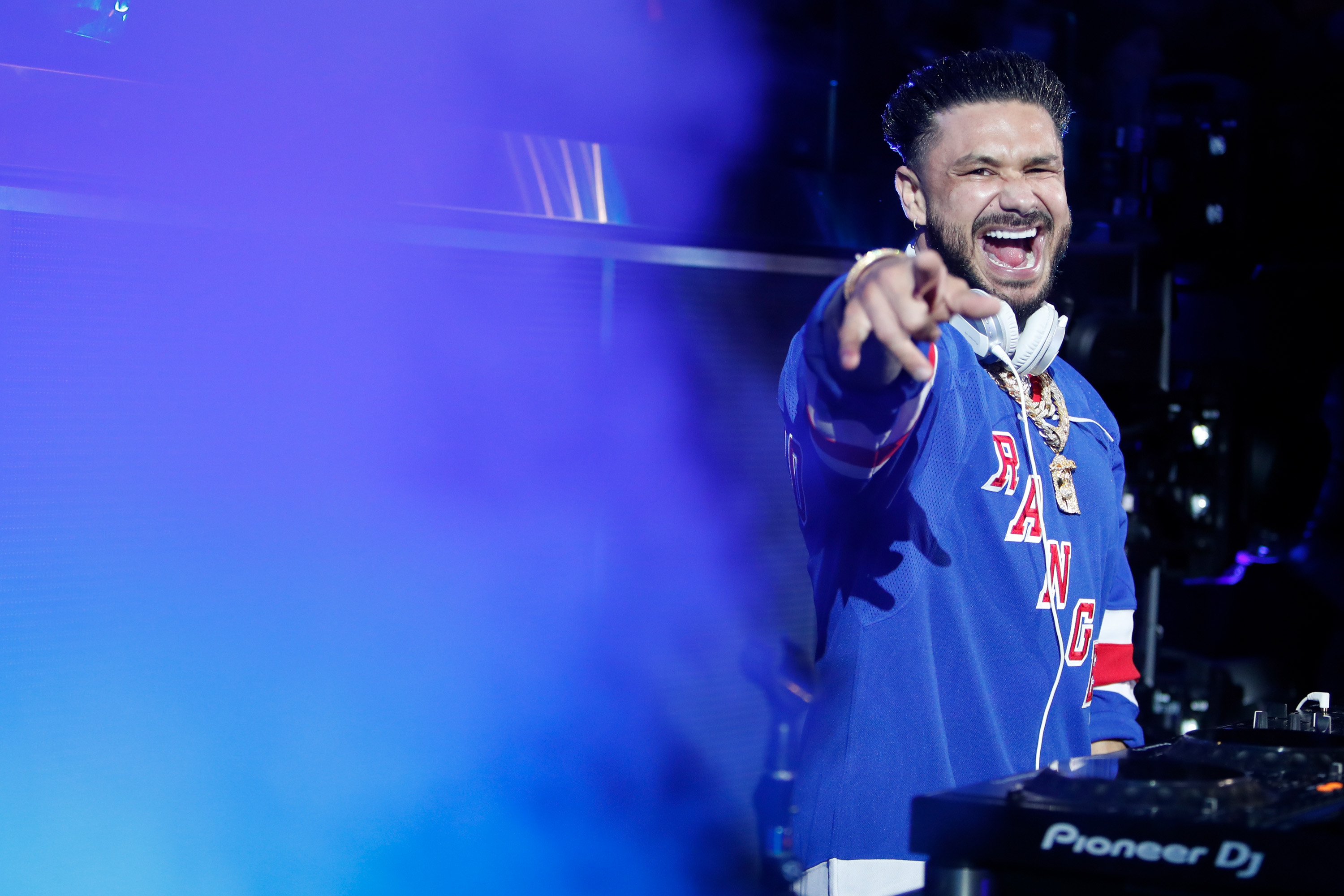 'Jersey Shore: Family Vacation' star Pauly DelVecchio DJing at the New York Rangers game in 2022
