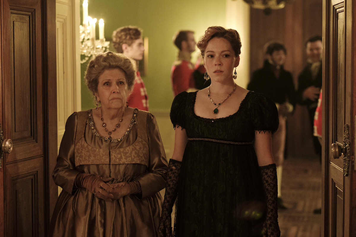 Lady Denham and Clara entering a room in 'Sanditon' Season 2