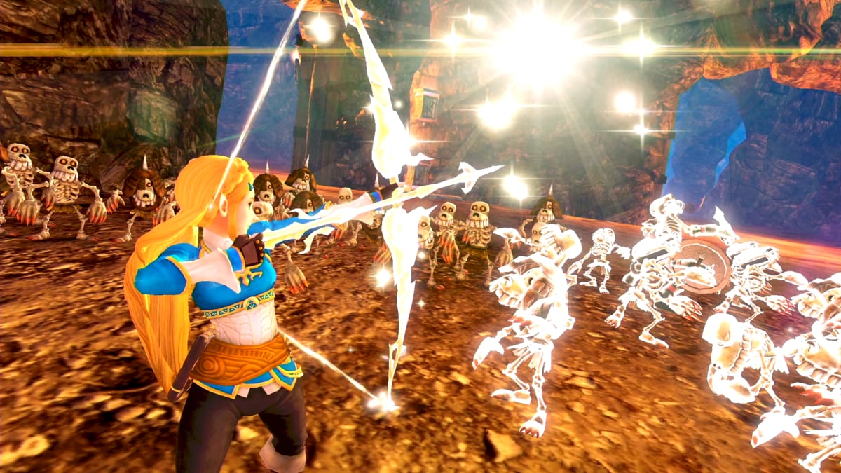 'The Legend of Zelda: Breath of the Wild' English VA Princess Zelda provided the voice to the princess, seen here fighting Stalchildren in 'Hyrule Warriors: Definitive Edition' 