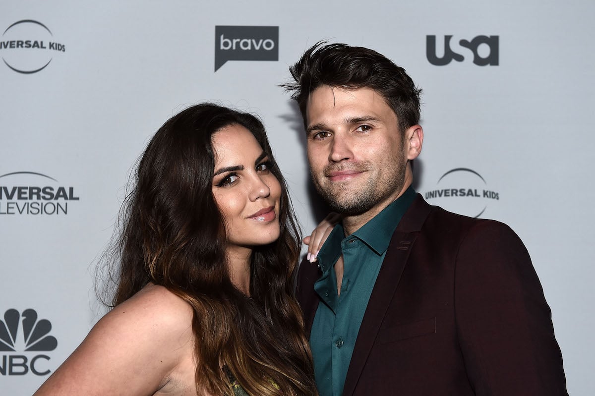 Katie Maloney and Tom Schwartz pose together at an event.