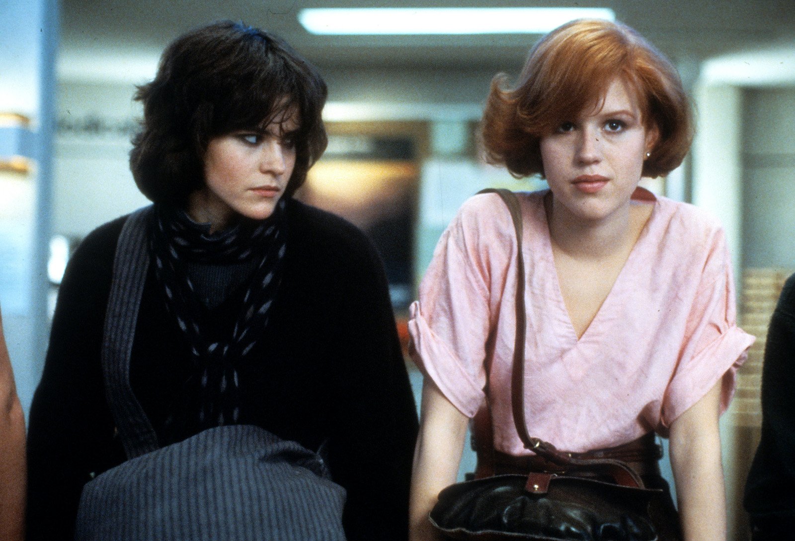 Ally Sheedy and Molly Ringwald in a scene from the film 'The Breakfast Club'