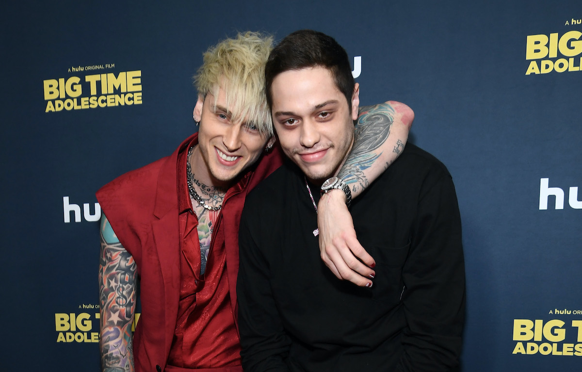 Machine Gun Kelly and Pete Davidson smiling