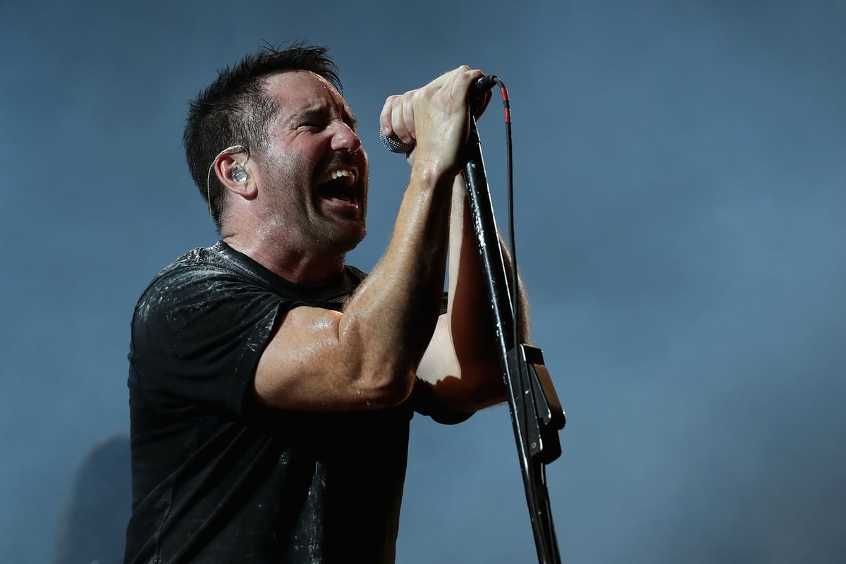 Trent Reznor of Nine Inch Nails performs on stage at the Incheon Pentaport Rock Festival in Incheon, South Korea.