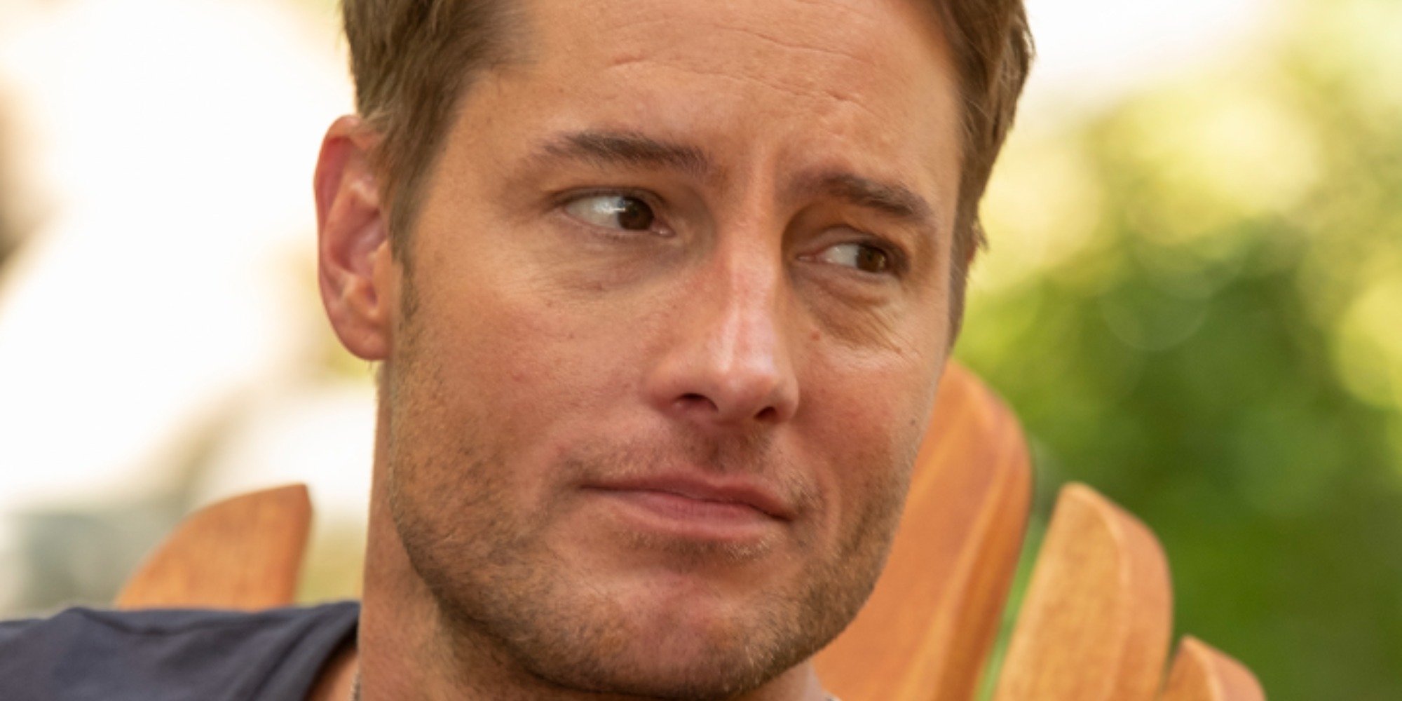 Justin Hartley on the set of This Is Us.