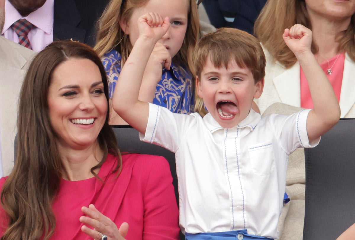 Kate Middleton smiles as Prince Louis sticks his tongue out during Platinum Jubilee weekend