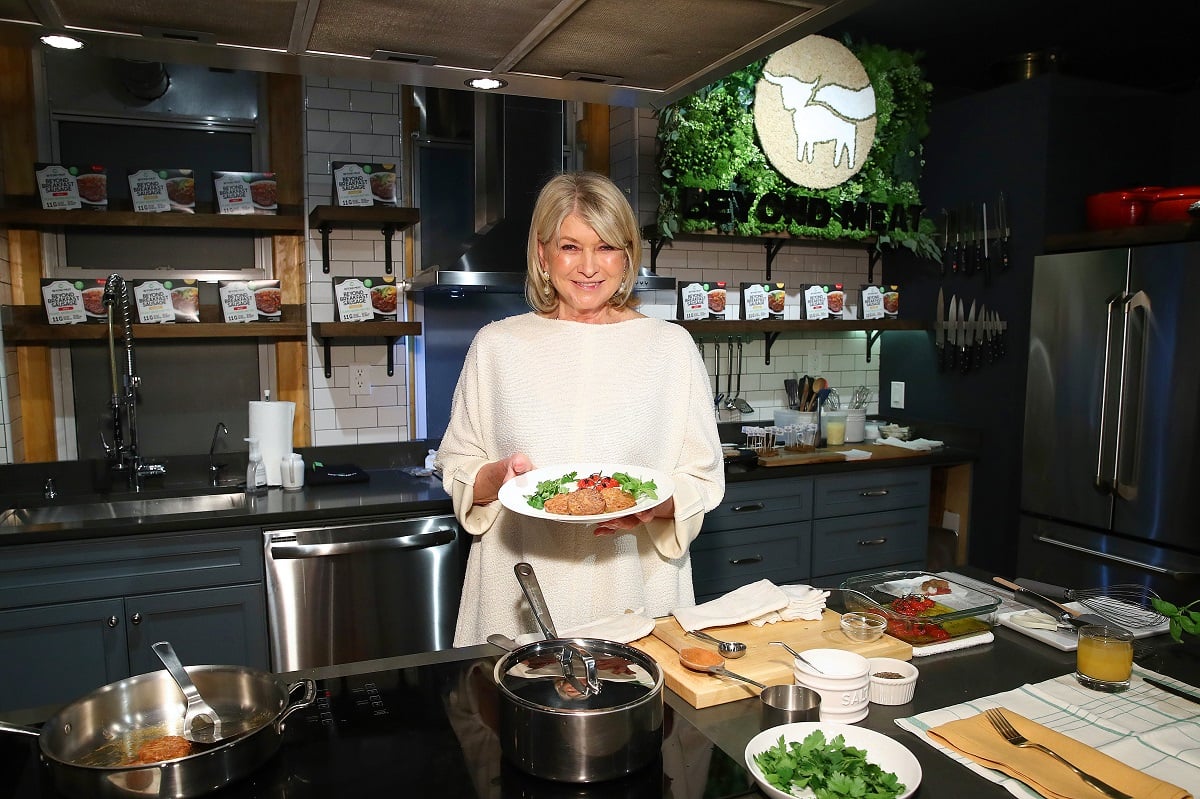 Martha Stewart prepares a healthy meal