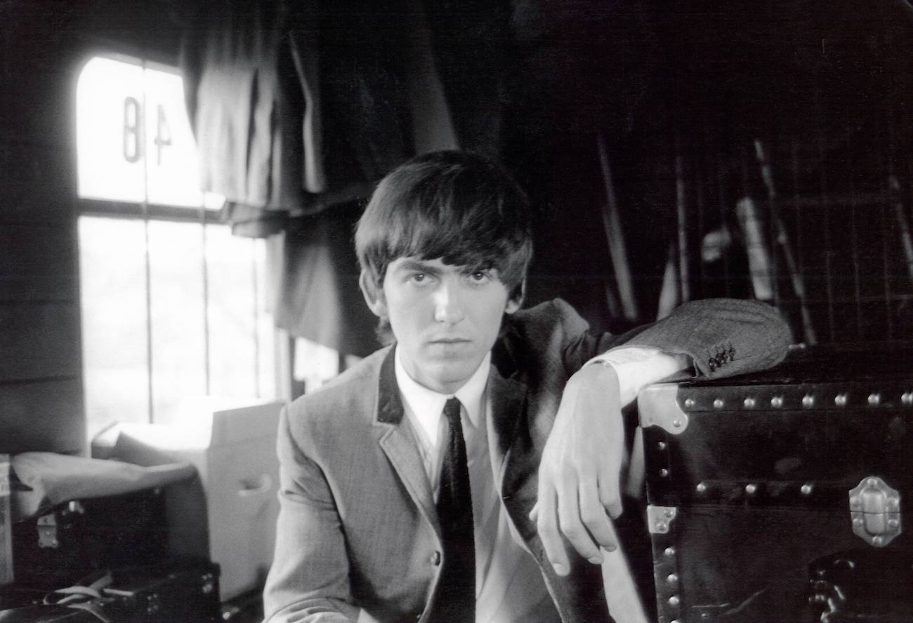 George Harrison on the set of 'A Hard Day's Night' in 1964.