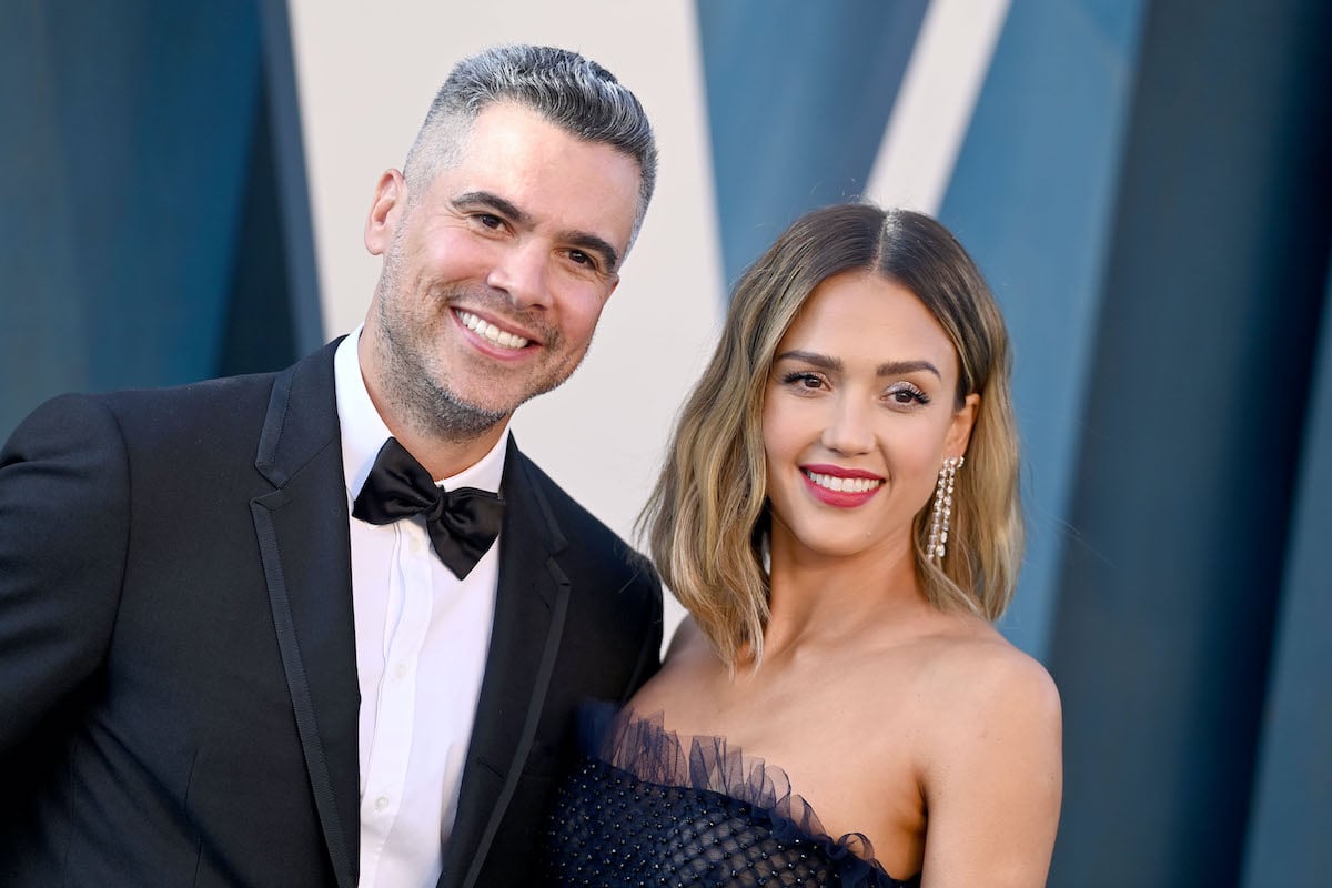 Jessica Alba and Cash Warren smiling