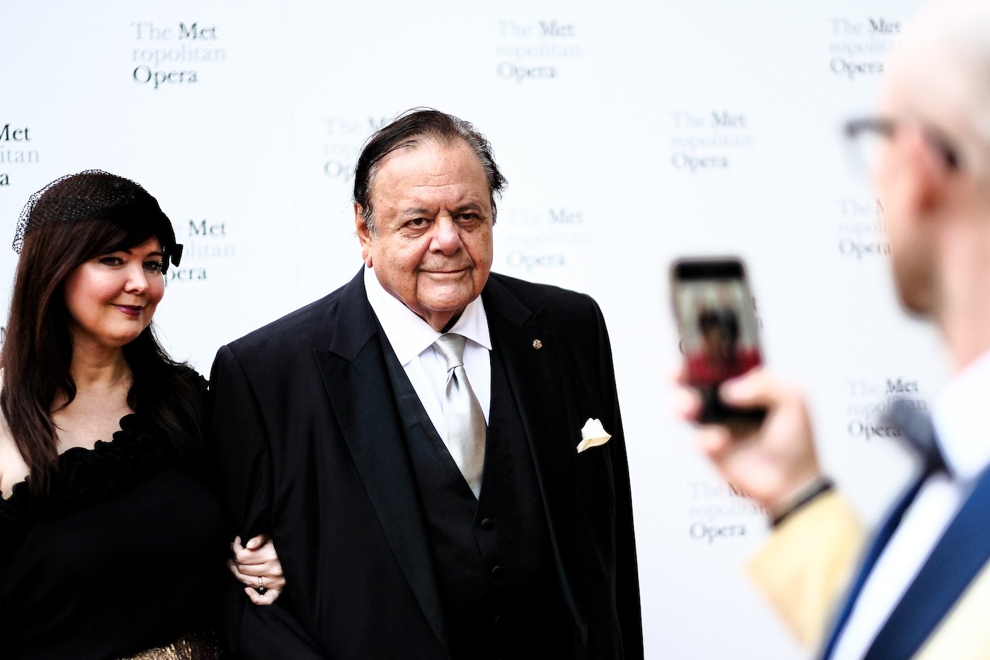 Dee Dee Sorvino and Paul Sorvino arm in arm at an event