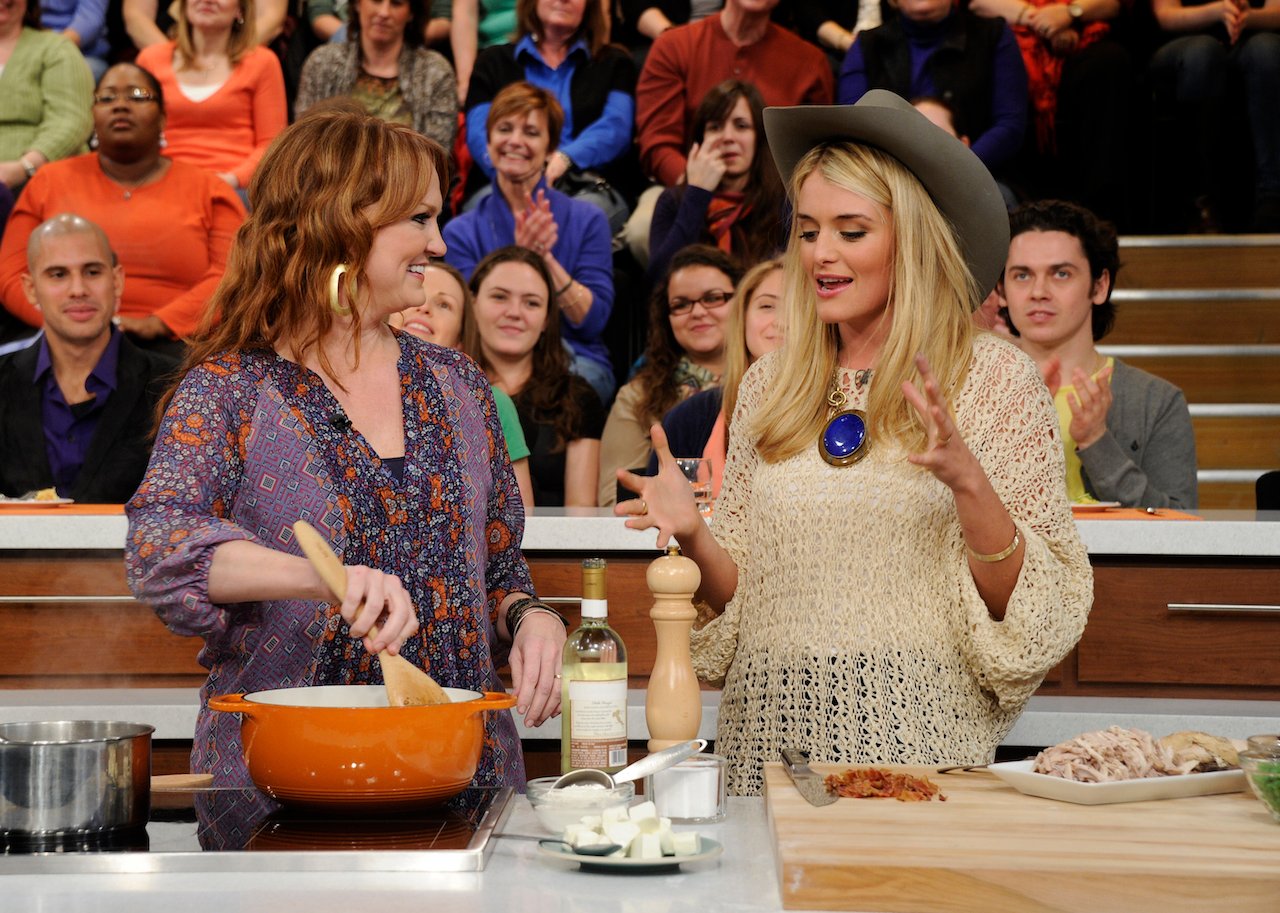 Ree Drummond, pictured (L) with Daphne Oz (R), recommends keeping one freezer food on hand