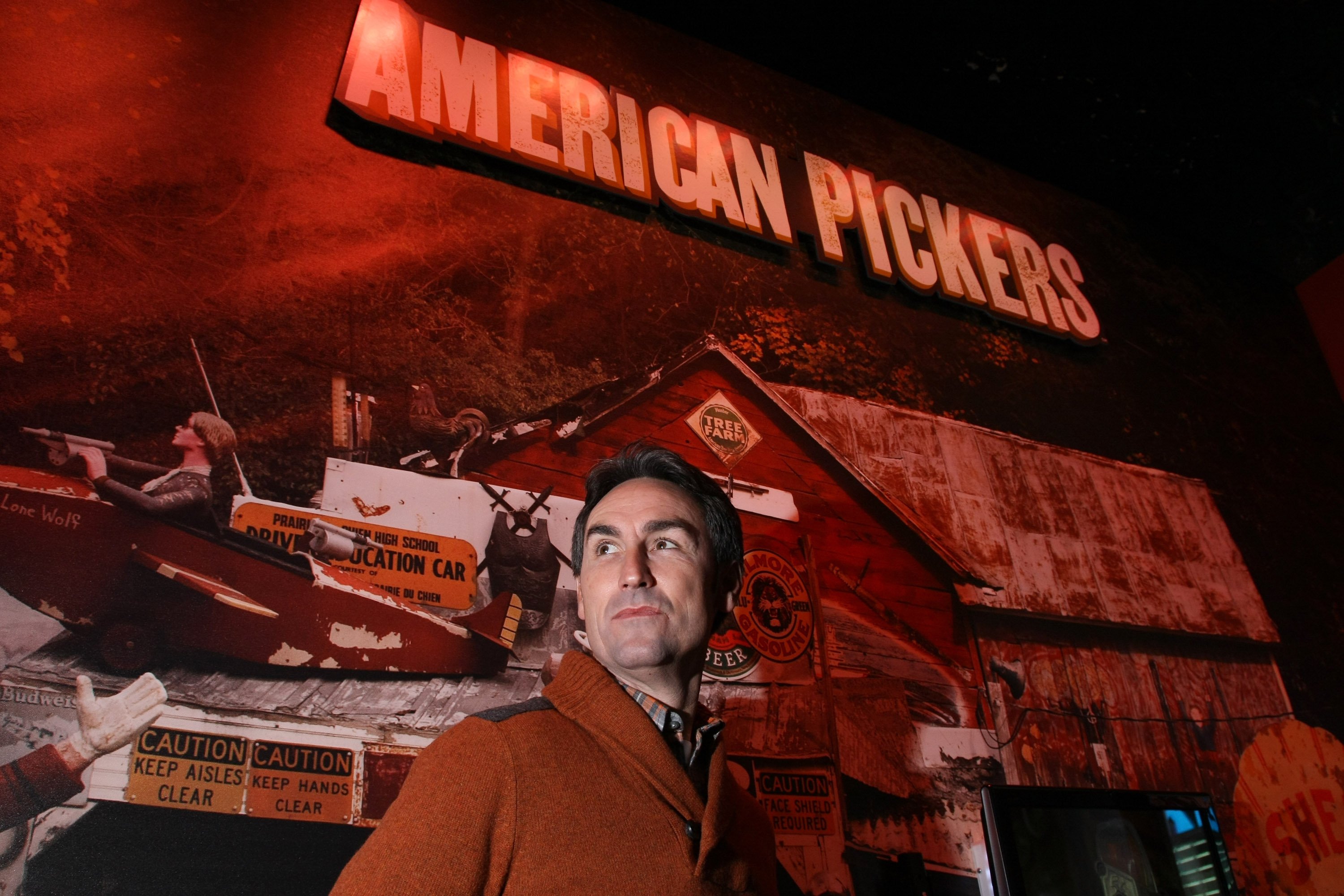 'American Pickers' star, Mike Wolfe, attends attends the grand opening of the History Pop Shop at History Pop Shop