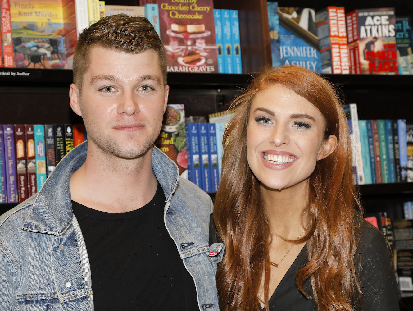 Jeremy and Audrey Roloff from 'Little People, Big World' smiling at a book event