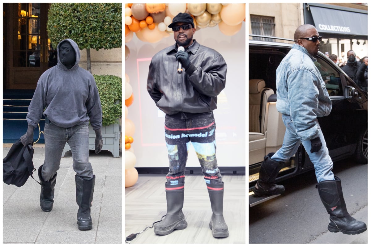 Kanye might have topped himself with these enormous Balenciaga boots