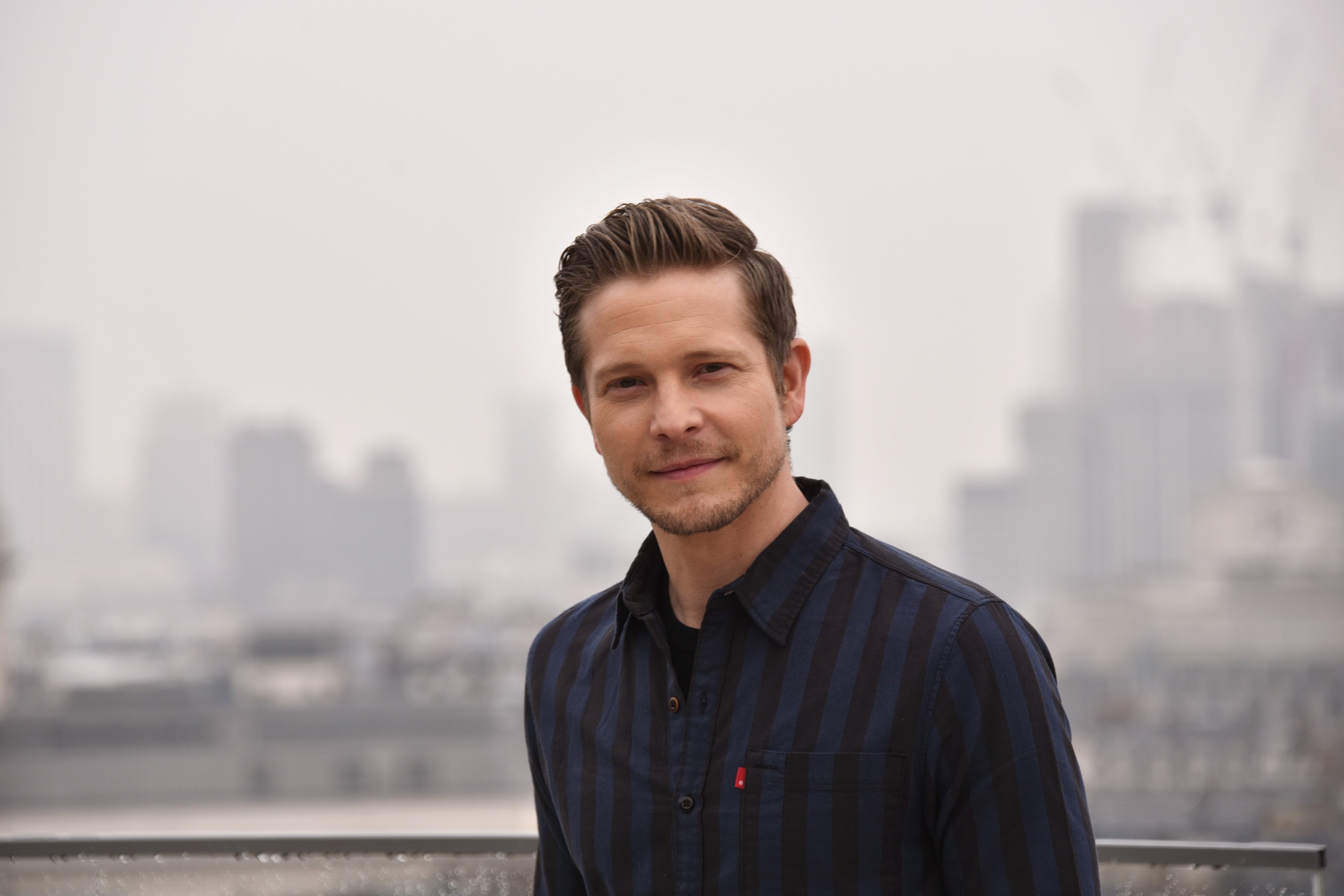 Matt Czuchry poses in London to promote 'The Resident'
