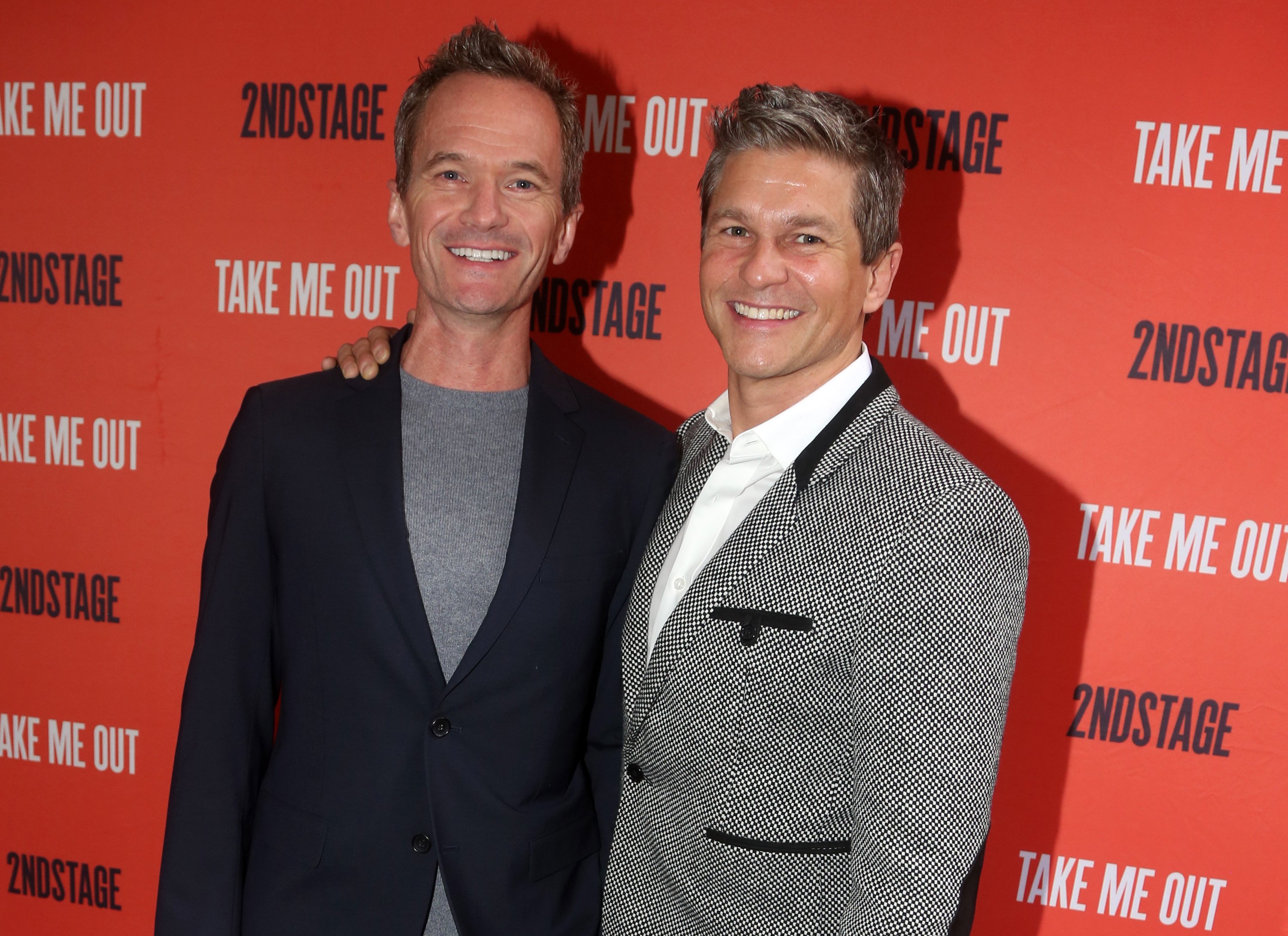 Neil Patrick Harris and husband David Burtka attend the opening night of Take Me Out on Broadway