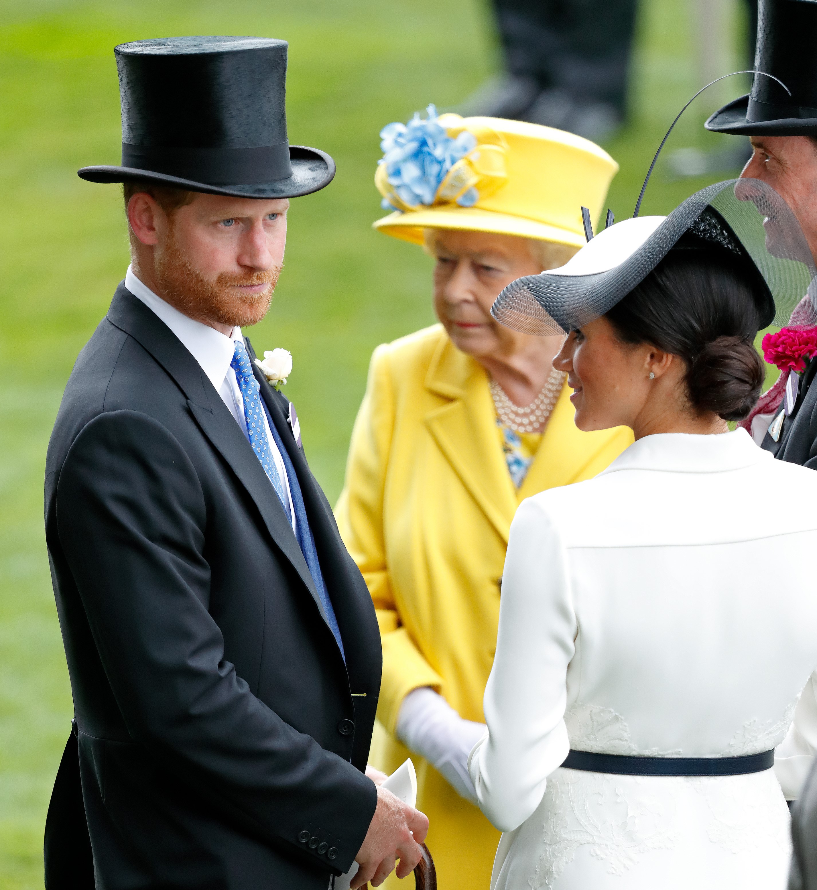 Prince Harry, Meghan Markle, and Queen Elizabeth II attend day 1 of Royal Ascot