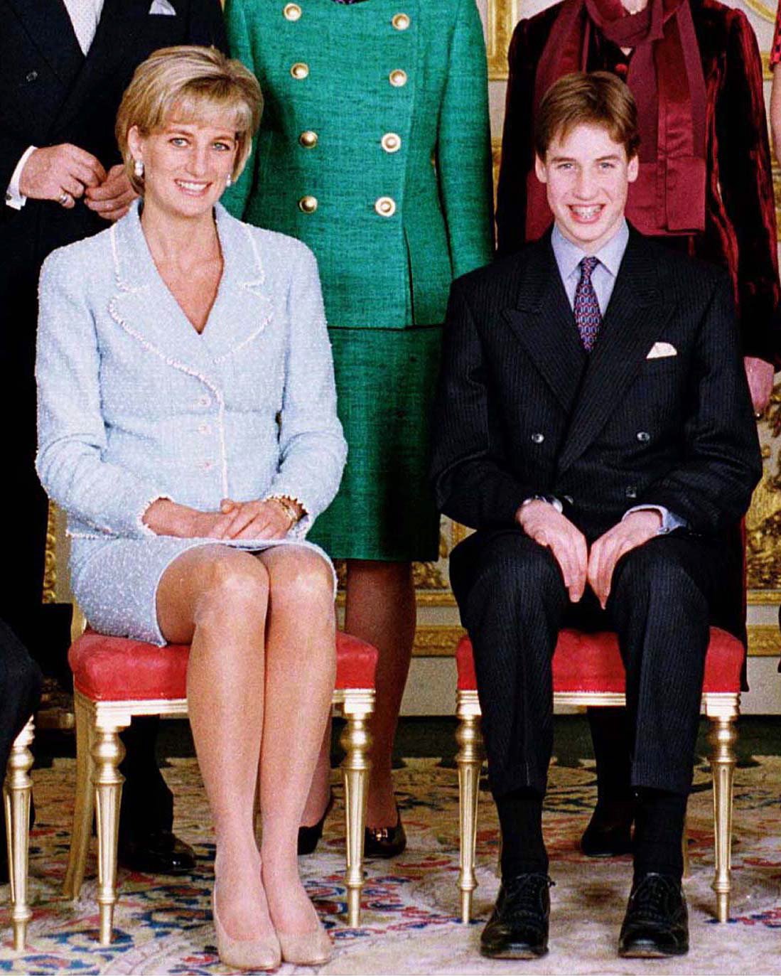 Prince William At Confirmation With Prince Charles And Princess Diana At Windsor Castle