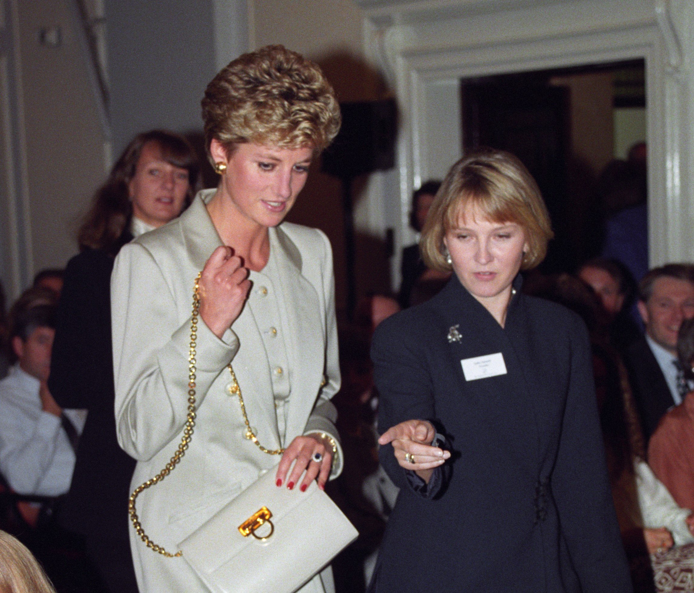 Princess Diana and Julia Samuel attending the launch of the Child Bereavement Trust