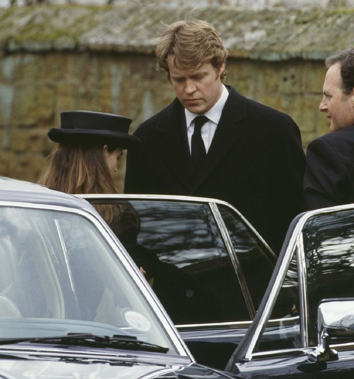 Princess Diana's brother, Charles Spencer, at a funeral