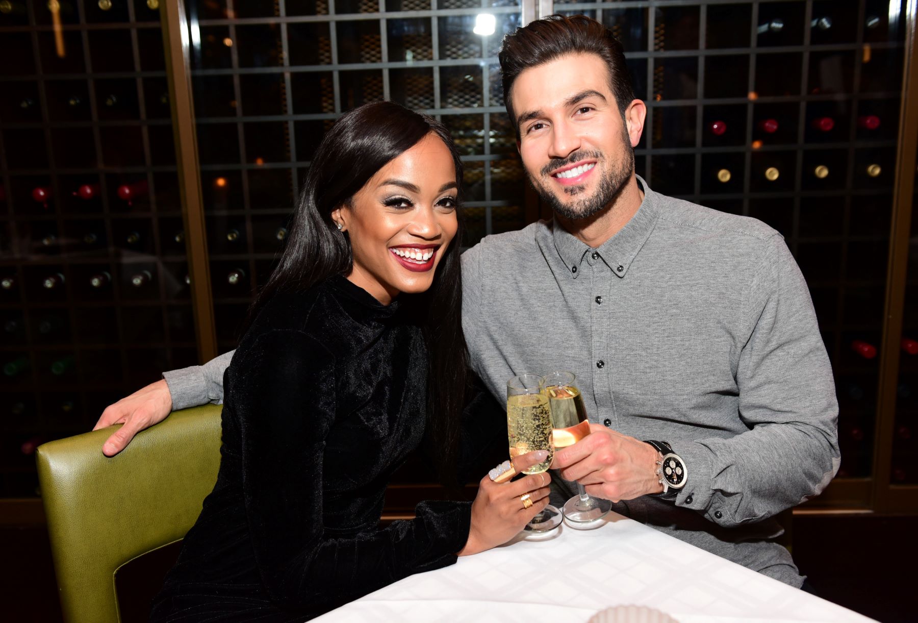 Rachel Lindsay and husband Bryan Abasolo at the SugarHouse Casino in Philadelphia, Pennsylvania