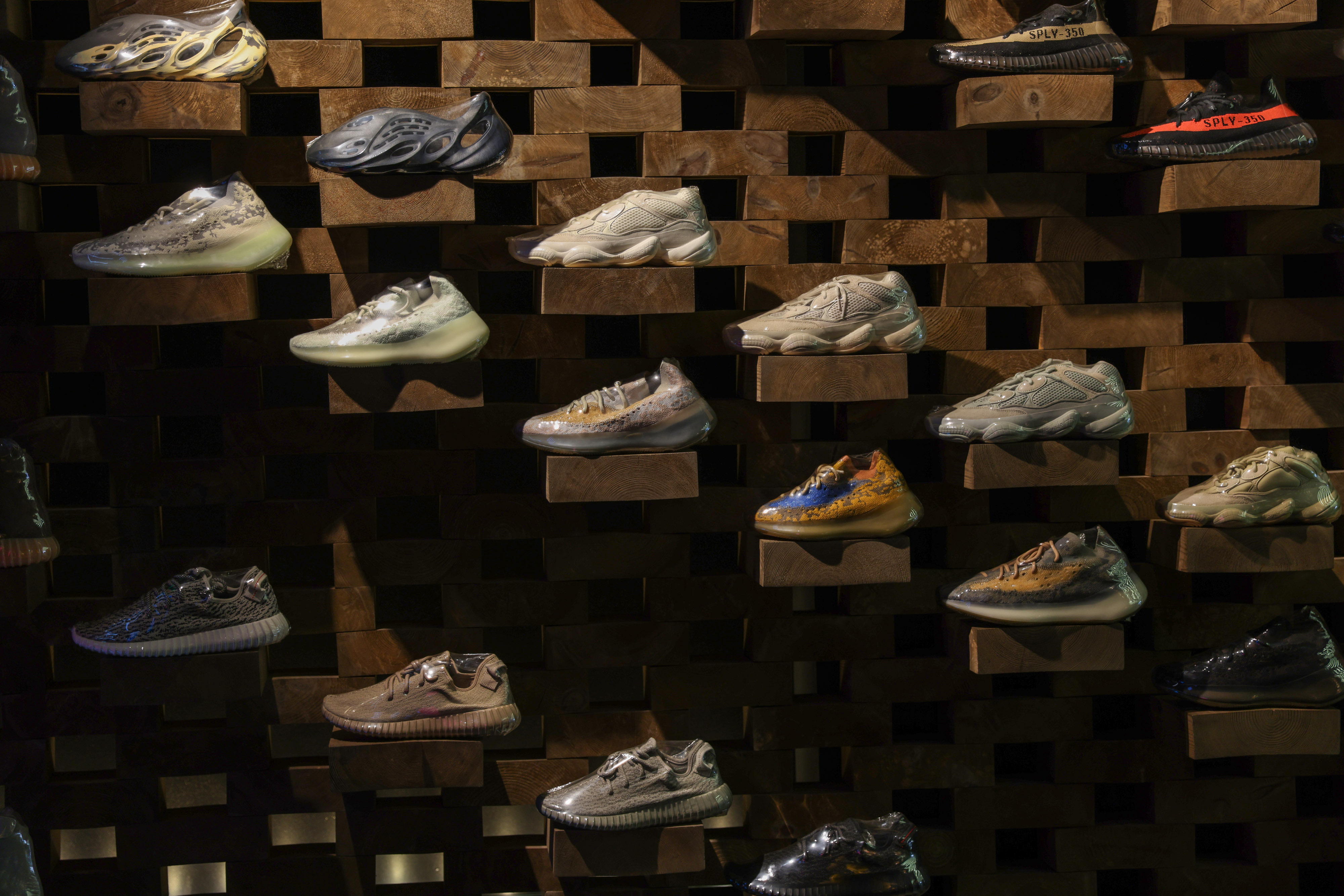 Yeezy sneakers seen inside Presented By in London