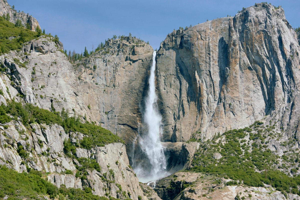 A waterfall in Yosemite National Park as seen in Hallmark's 'Marry Me in Yosemite'