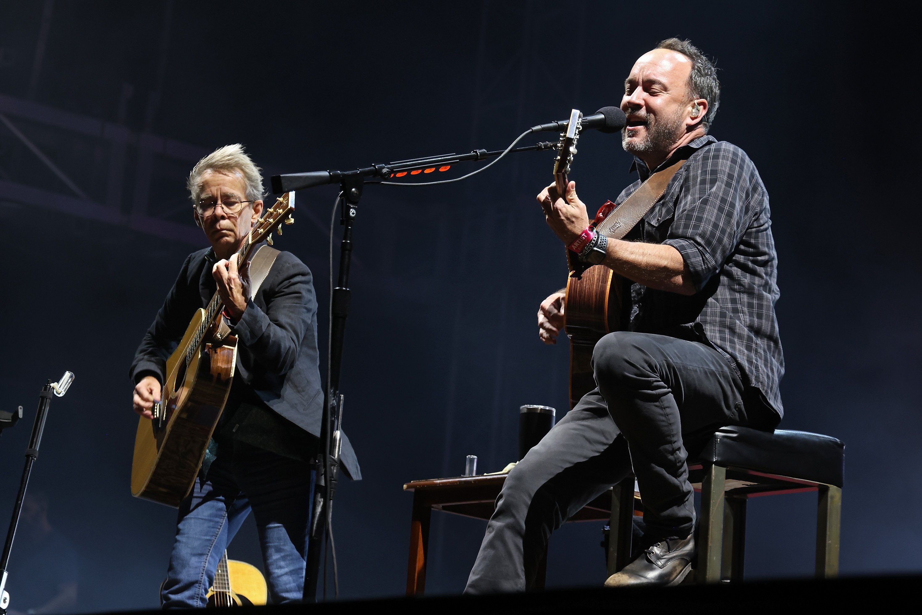 Tim Reynolds and Dave Matthews perform during the 2022 Sound on Sound Music Festival