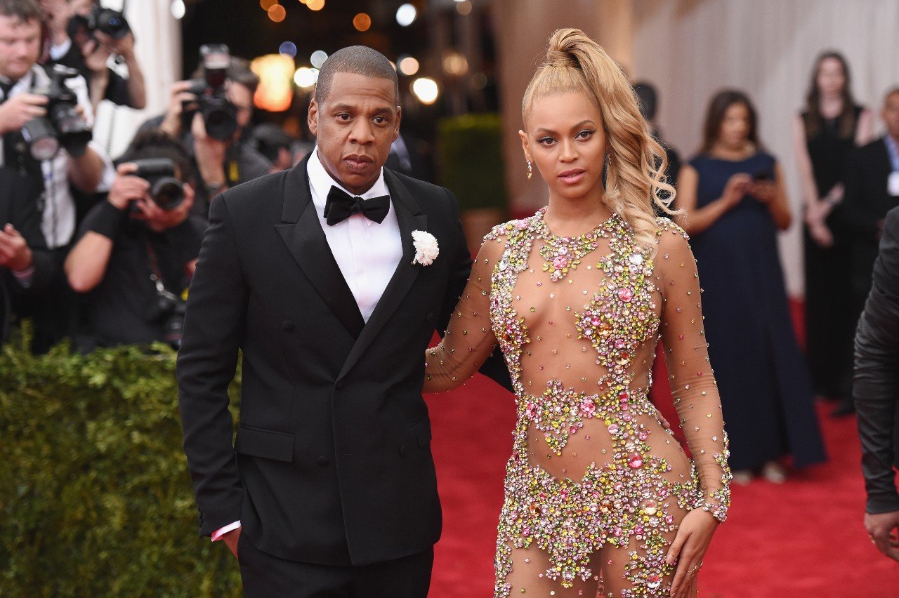 Jay-Z and Beyonce attend the 2015 Met Gala. 