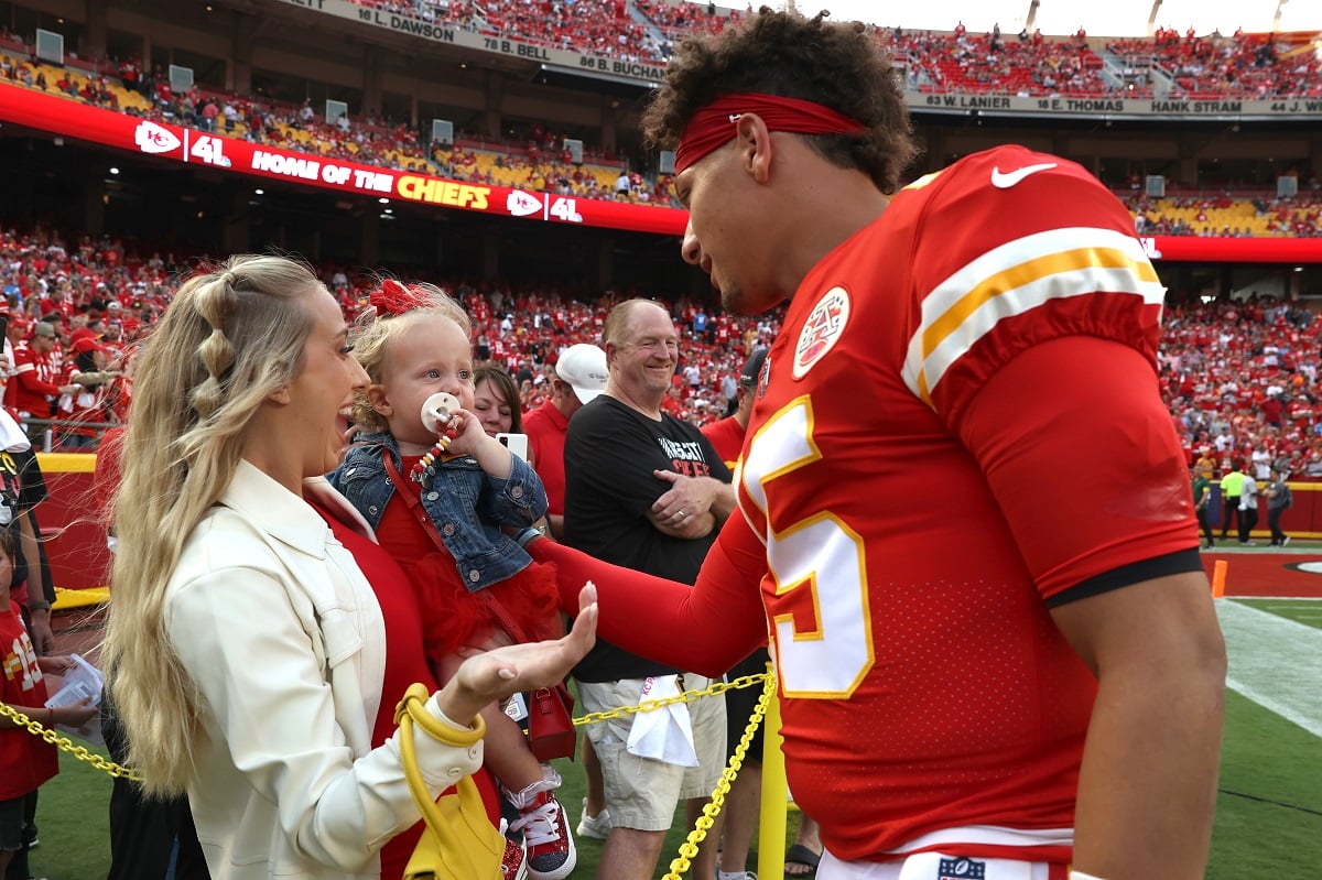 Watch Patrick Mahomes Greet Daughter Sterling on the Field After AFC  Championship Game Win