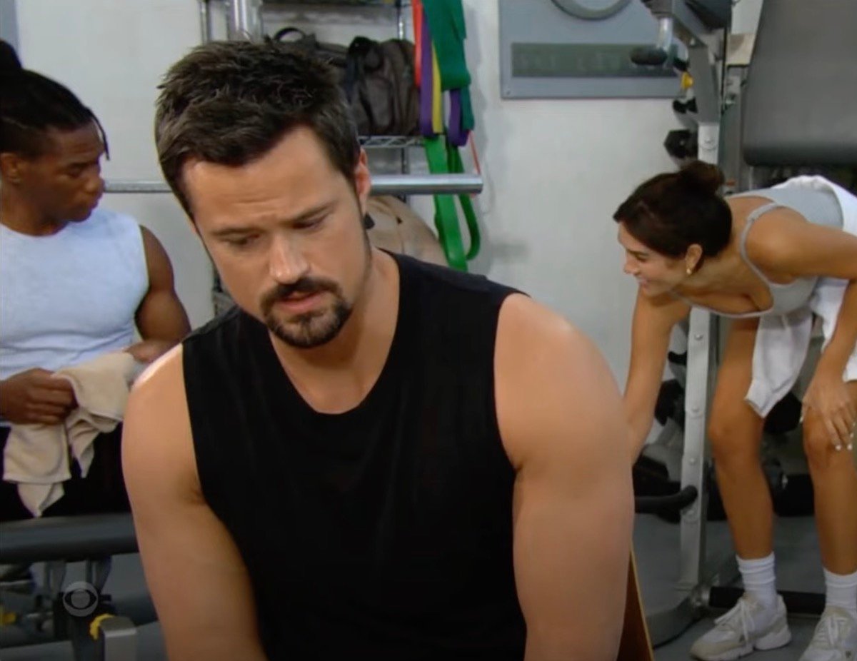 Thomas works out with Carter on The Bold and the Beautiful