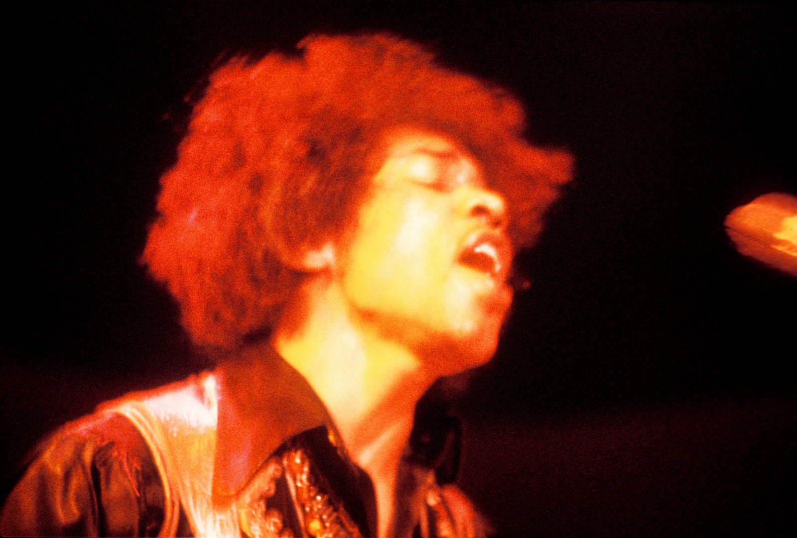 Jimi Hendrix, who was supposed to be in The Beatles' 'Magical Mystery Tour,' performing on stage