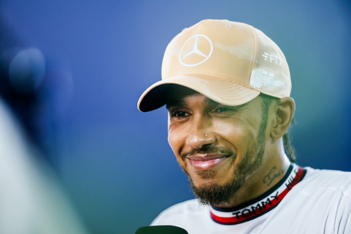 Lewis Hamilton smiling