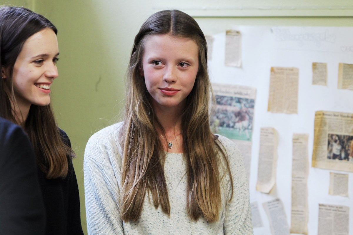 Actor Mia Goth smiles at the "Nymphomaniac" Photocall in 2012