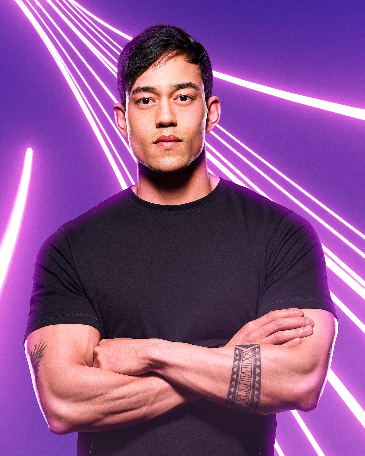 Nam Vo from 'The Challenge' Season 38 cast against a purple background