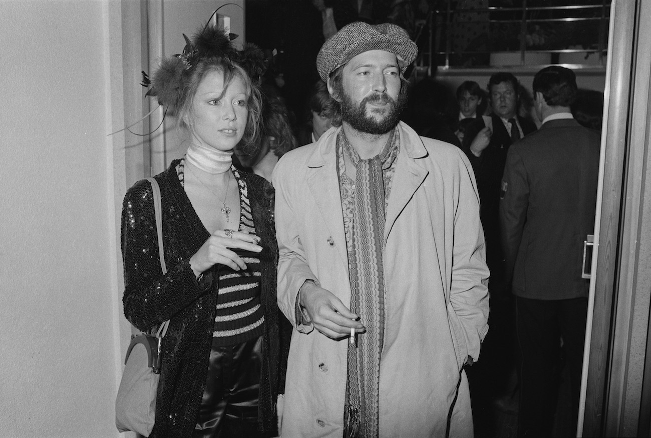 Pattie Boyd and Eric Clapton at the premiere of The Who's 'Tommy' in 1975.