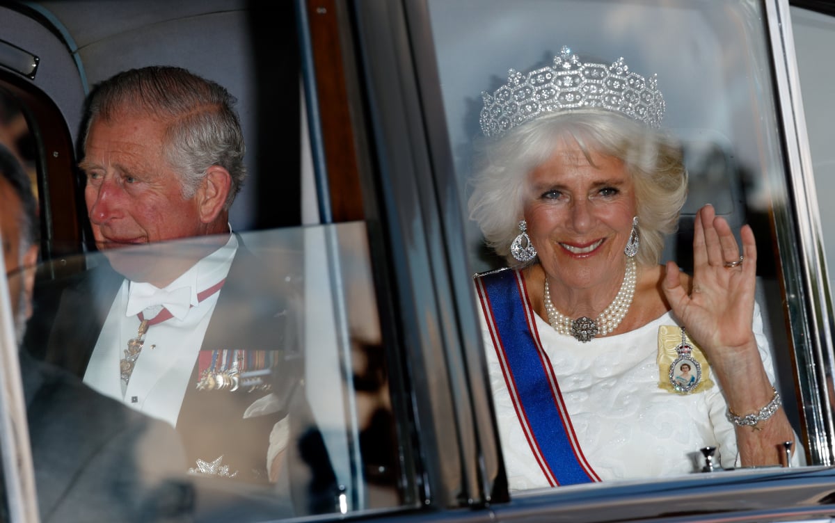 Prince Charles, Prince of Wales and Camilla, Duchess of Cornwall attend a State Banquet at Buckingham Palace on day 1 of the Spanish State Visit on July 12, 2017 in London, England